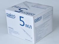 5 мл трехкомпонентный шприц Pakro, с иглой 0,7х40, 100 шт купить в Нижнем Новгороде