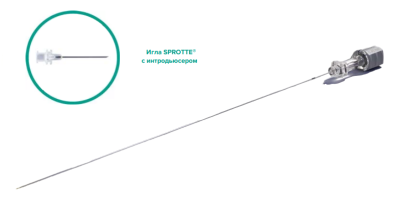 Спинальная игла Sprotte 22G x 6" (150мм) с интродьюсером — 10шт/уп купить оптом в Нижнем Новгороде